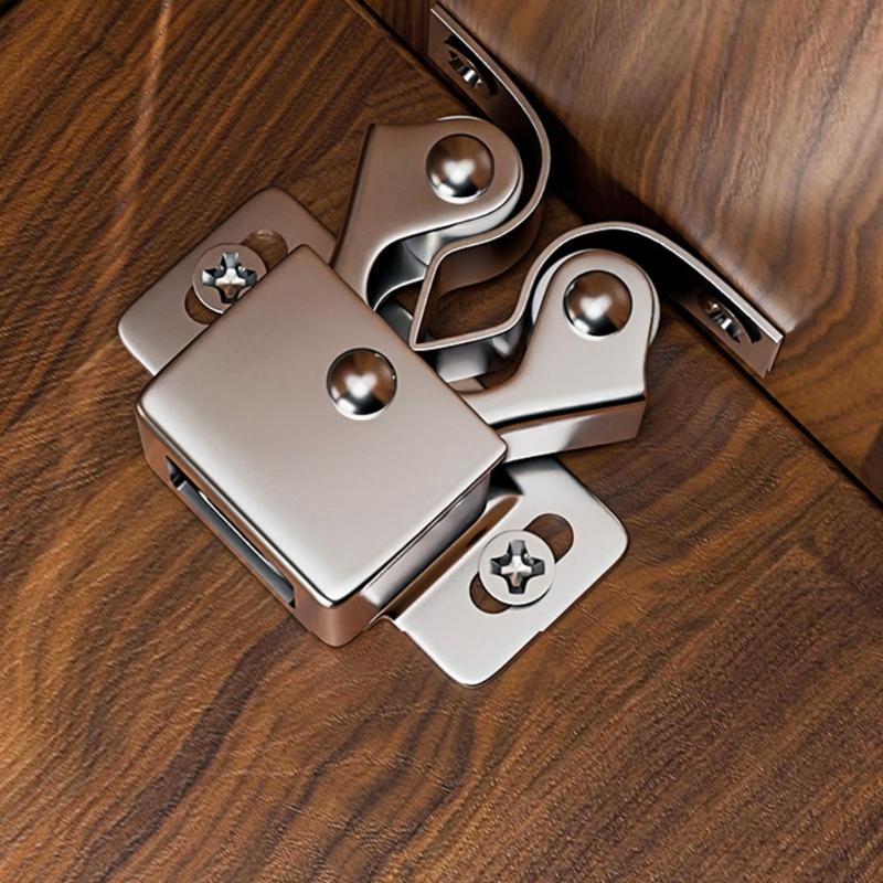 Cabinet Latches, Furniture Cabinet Roller Hardware with Shaped Mating Plate for Kitchen Cabinets, Wardrobes, and Bookcase Units