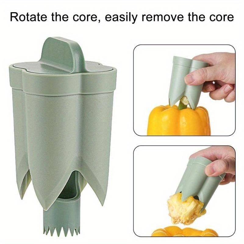 Pepper Corer Pepper Seeder Tiger Skin Pepper Seeder Twisted Seed Bell Separator Cutter Kitchen Tools