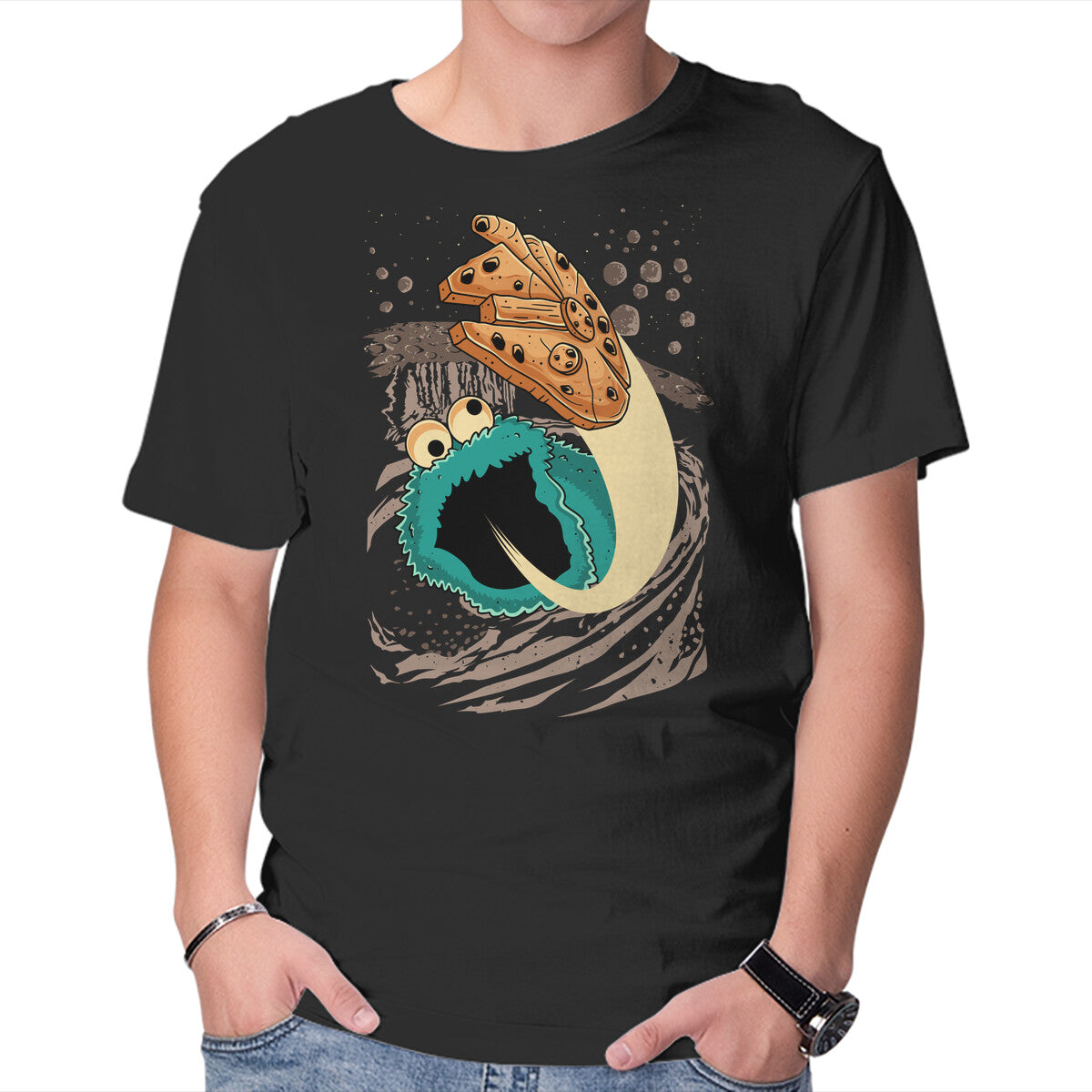 Unisex Crew Neck T-Shirt Millennium Cookie Graphic Short Sleeve Casual Tee XXXXL