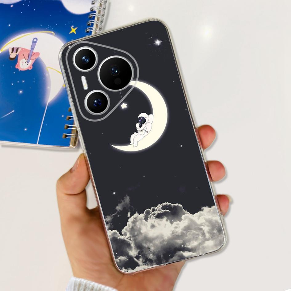 For Huawei Pura 70 Pro Plus Case Fashion Flowers Clear Soft Silicone Shockproof Phone Cover For Huawei Pura 70 Pro Pura70 Bumper