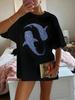 Blue Whale Shark Simple Printing TShirts Women Summer Tops Comfortable ONeck T Shirt Fashion Casual Women Clothes