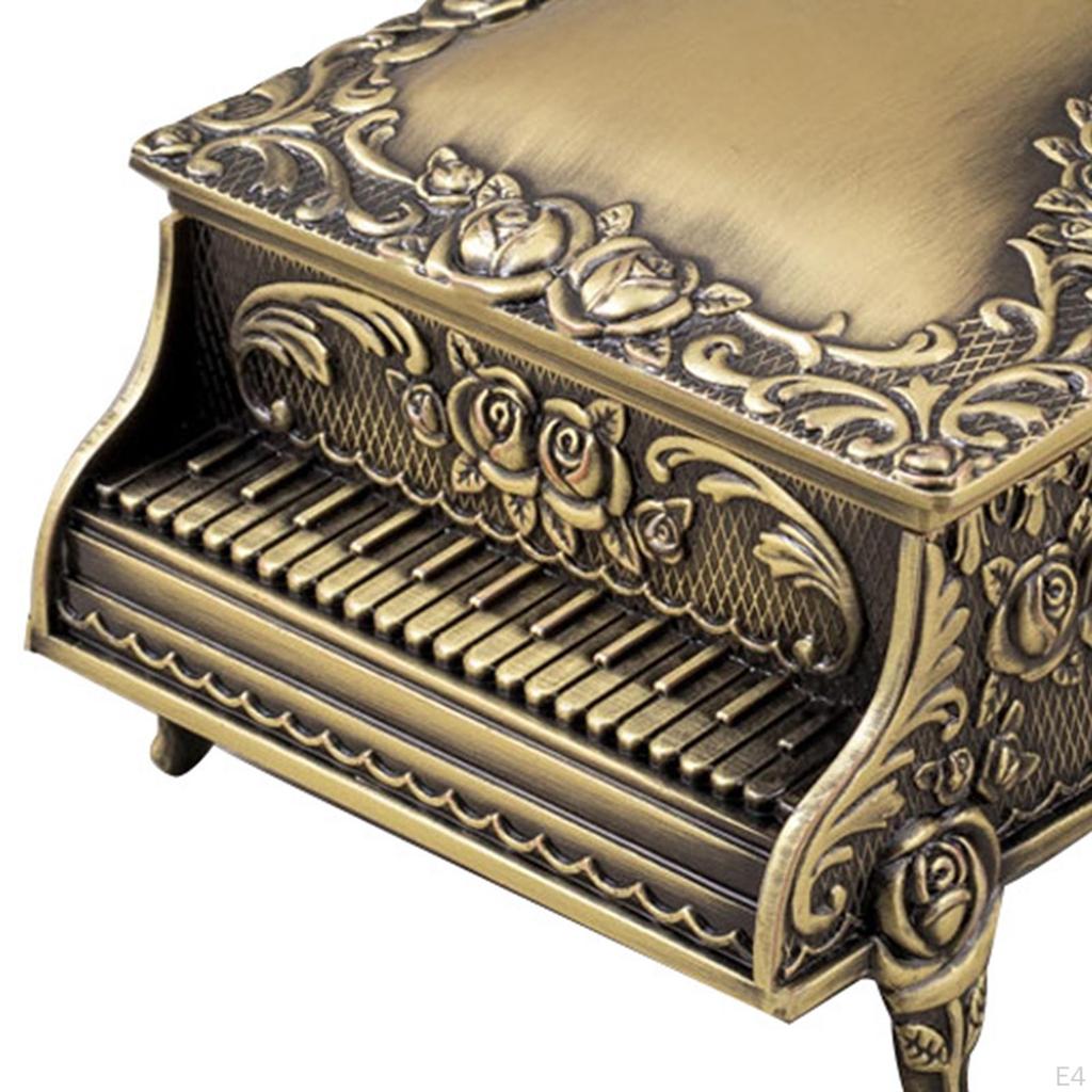 Metal Jewelry Box Storage Birthday Gift for Women Vintage Design Keepsake Trinket