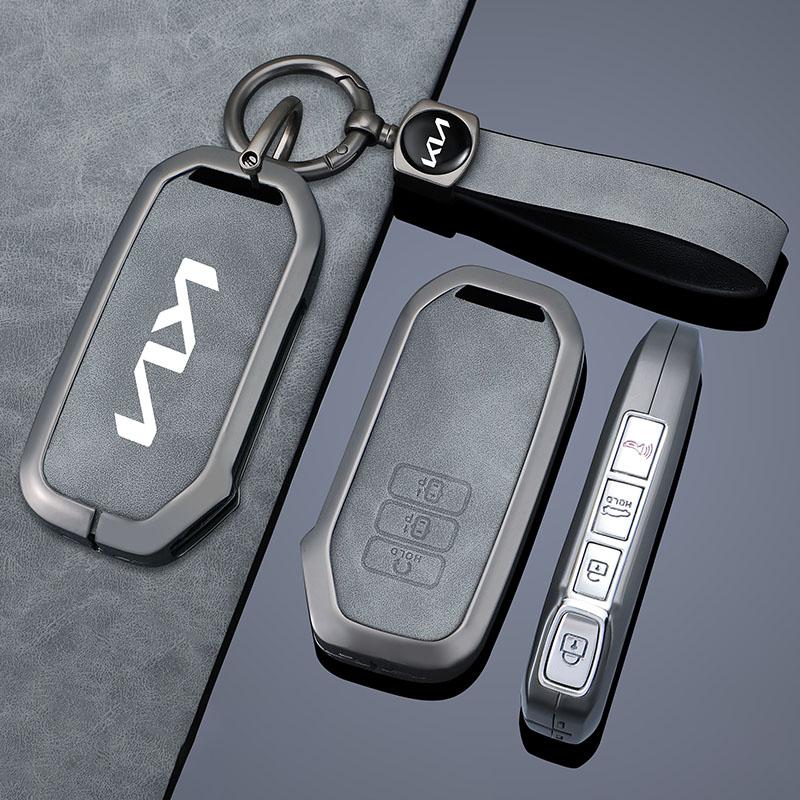 AANO1 Leather Car Case Cover Remote Protection Cover Shell for Kia 2022 Sportage 2023 Niro Hybrid 2021 Sorento MQ4 2022 EV6GT-LineK8V6