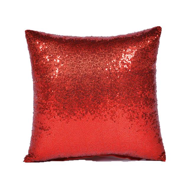 1pc Decorative Sequins Pillowcase 40*40 30*50cm Home Decor Throw Pillow Cover for Sofa Cushion Cover Gold Silver Pillow Case Red