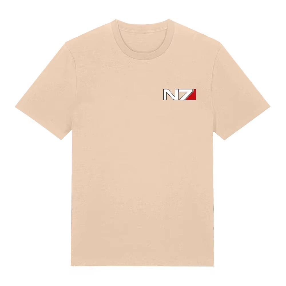 Spiel Mass Effect N7 Grafik Reines Baumwoll-T-Shirt 2026 Sommer Neu Beliebt Unisex Unisex Y2k Mode Lässiges Hemd Streetwear