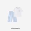 YEEHOO Boys' Starry Blue Summer Pajama Set