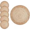 18-38cm Braided Placemat Hand Woven Hot Pad Plate Charger Round Coaster Cup Mat  Dining Table