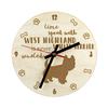West Highland White Terrier, Westie, Westy - Clock with Dog, Wooden Clock with Engraving, Personalised Clock by