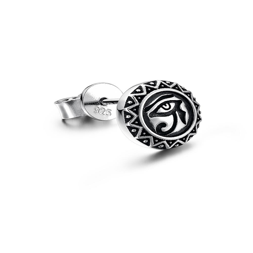 

Horus Eye of God Earrings Men s High-End Trendy Retro Hip Hop Men s Design серебряный
