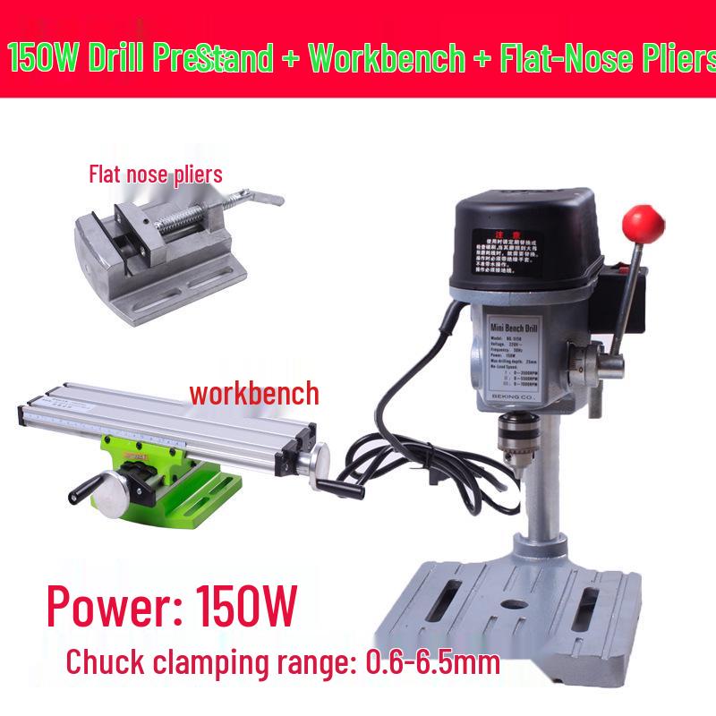 Mini Precision High-Speed Bench Drill: Multifunctional Compact Tabletop Press for Bead Making and Milling