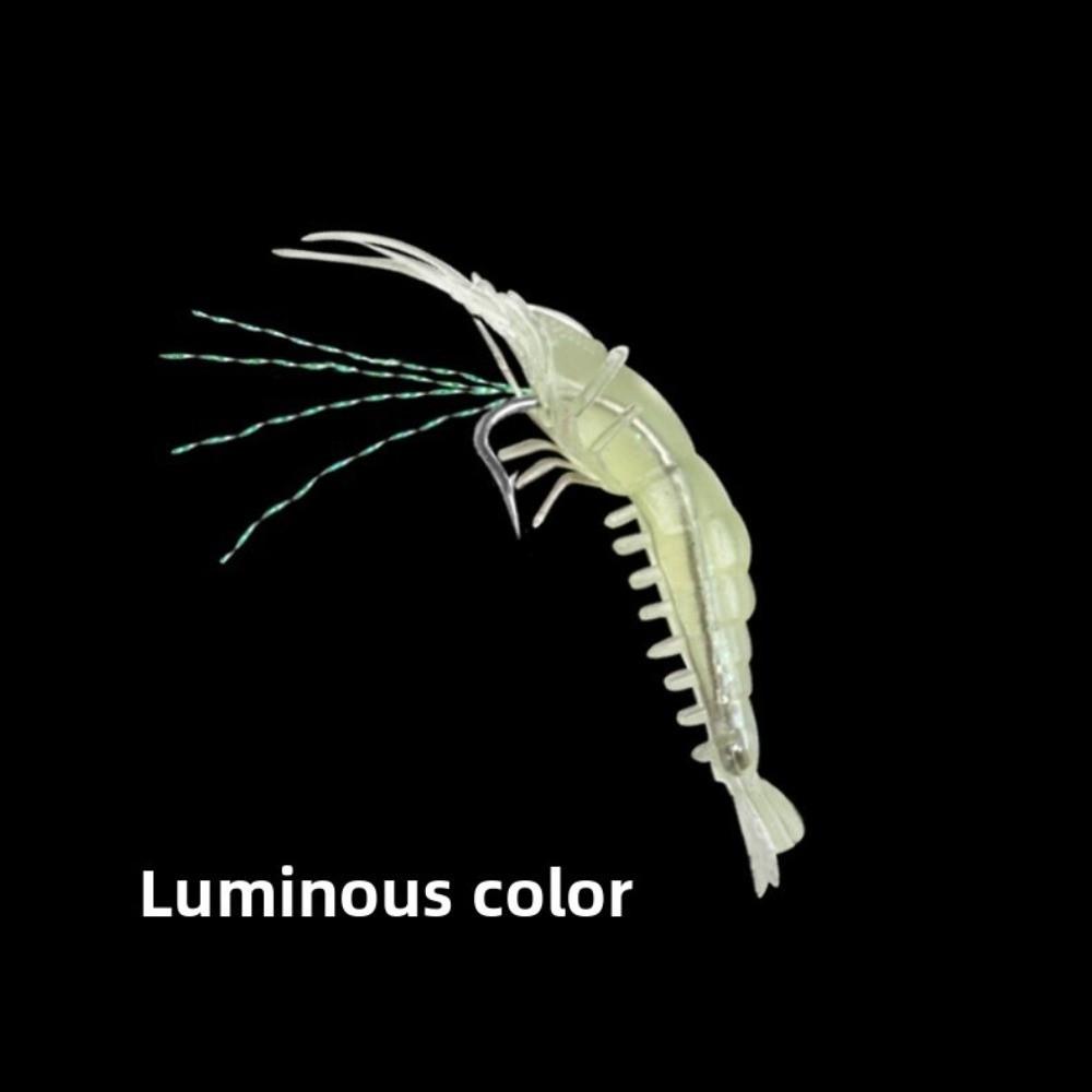 10 Stück Meeresangeln Garnele Kunstköder Weichhaken Wurm Silikon Neuer Stil Garnele Köder