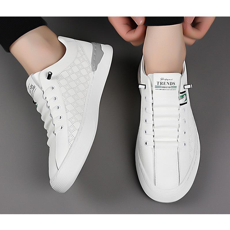 Fashion New Designer Cow Leather Platform Men's Sneakers Fashion Soft-soled Sports Board Shoes Men Spring Autumn Zapatos De Hombre