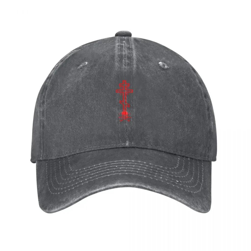 Orthodox Cross with Skull of Adam Red Baseball Cap Thermal Visor winter hats for Unisex western Hat dad hat Caps For Women Unisexs