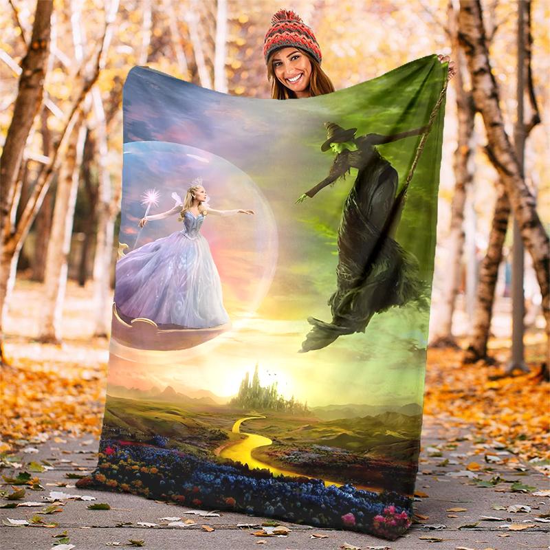 Wicked Flannel Blanket Soft Warm All-Season Throw, Design for Camping, Car Travel, Hiking Sofa, Bed, Office Perfect Gift for Parties