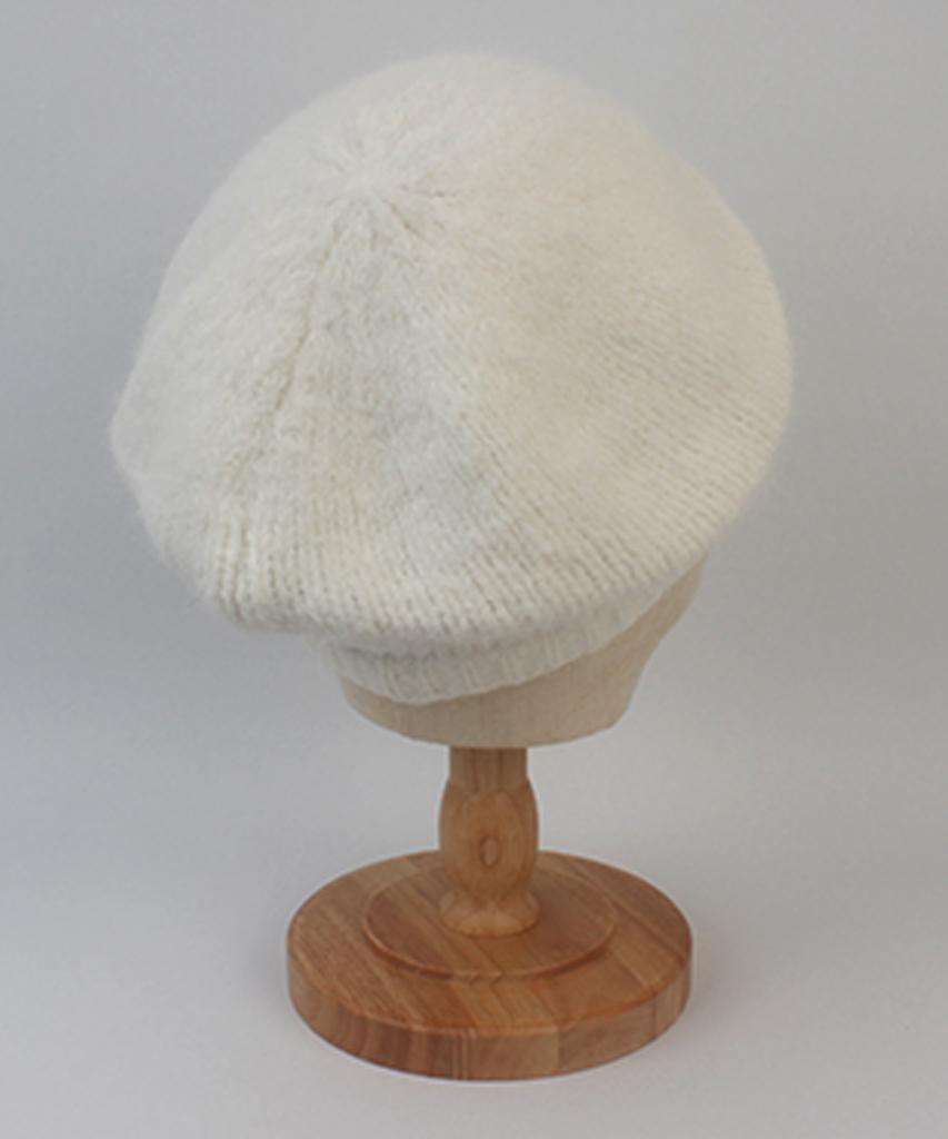 Yunibeosyeolkemiseuteuli Wool White Knit Beret Wool Beret