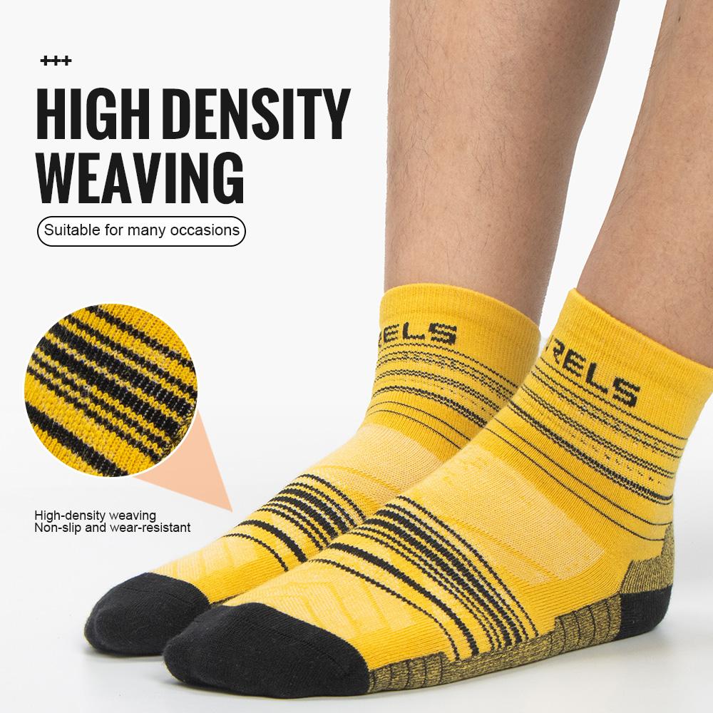 WRELS 1/3Pairs Merino Wool Running Socks Compression Support Thick Cushion Wool Socks For Running Hiking Moisture Wicking Socks