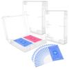4 Pcs Plastic Playing Cards Boxes, Snaps Closed Empty Plastic Storage Box, 2 Dec