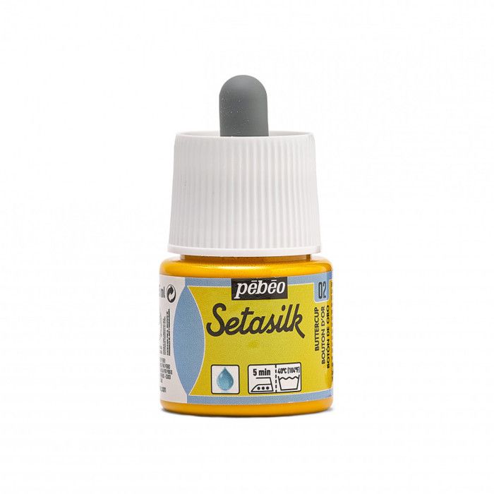 Peinture textile - Pébéo - SetaSilk - 45 ml - Couleur Bouton D'or - Mixte - Adulte