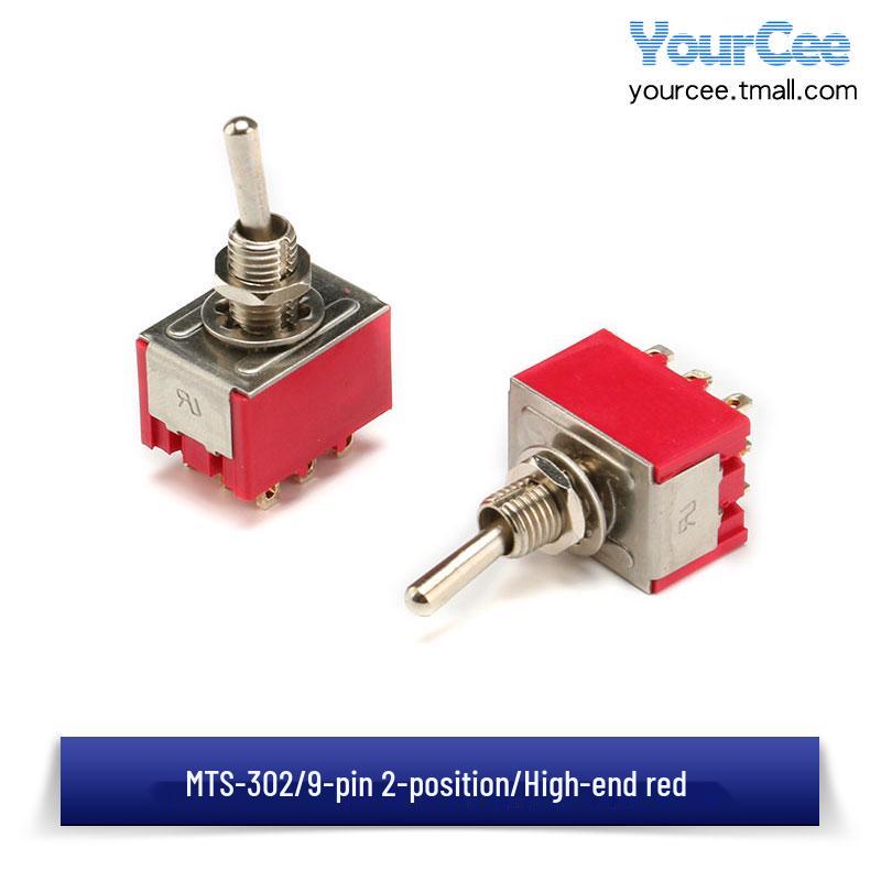 SPDT/DPDT Toggle Switch: 3/6/9/12 Pins, 2/3 Positions, Optional Reset, MTS-103/202