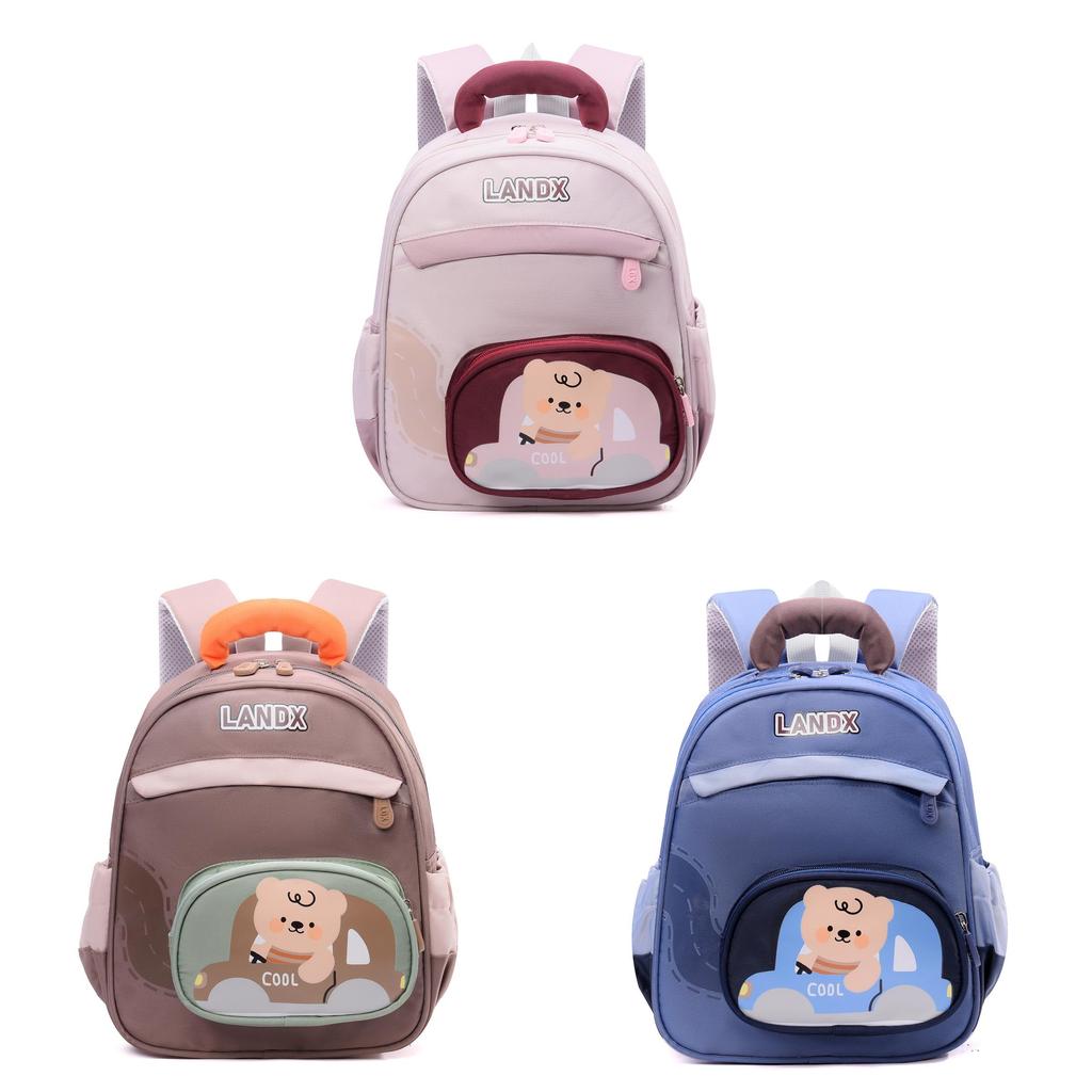 Cute Bear Kids Backpack For Toddlers With Lightweight Nylon And Animal Print For Preschool Use