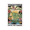 You're Definitely a Funny Poster with Retro Fungi from the '70s, Fancy Hippies, Ball, Dancing Frogs, Canvas, Painting, Wall Art Photography