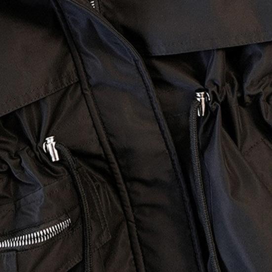 Women's Thicken Fleece Lined Drawstring Parka Windproof Warm Puffer Coat Faux Fur Hooded Down Jacket Winter Outerwear