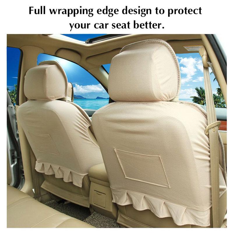 Universal Breathable Wood Fiber Car Front Seat Cover Cushion Cover Protector USA