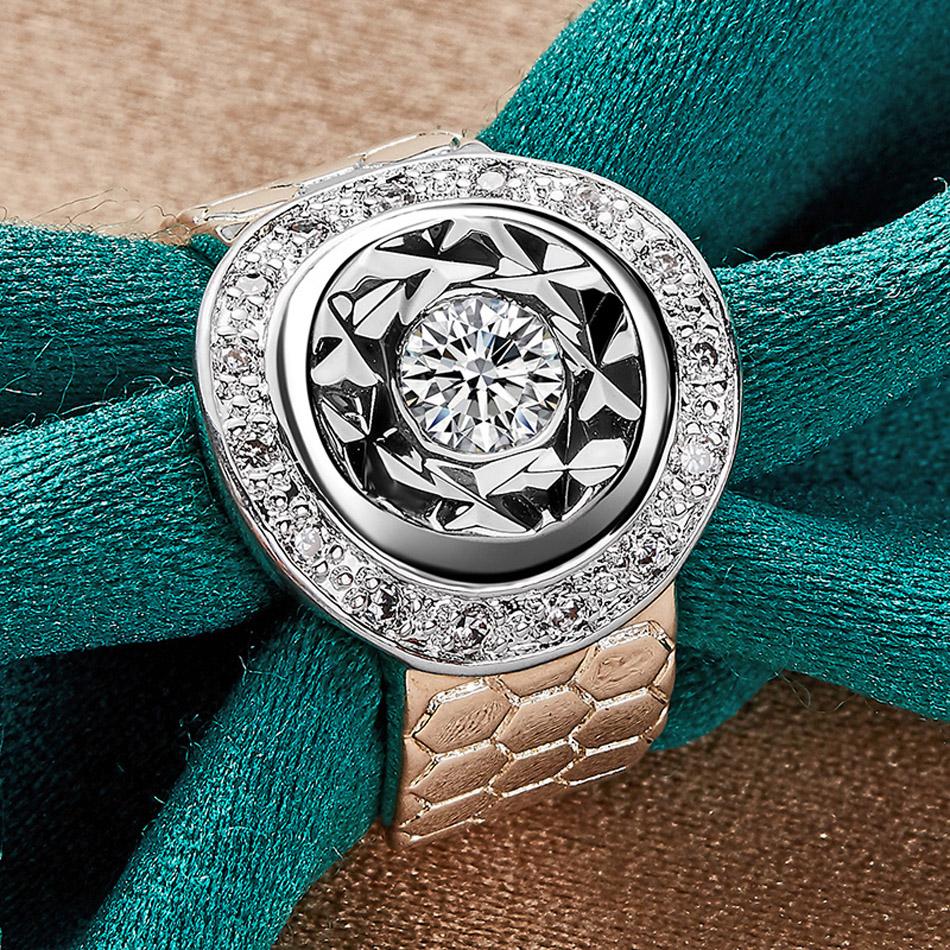 Compra Reloj de plata de ley 925 con circonita 7 8 9 y 10 anillo para mujer joyeria de moda alta calidad mejores precios entrega gratuita Joom