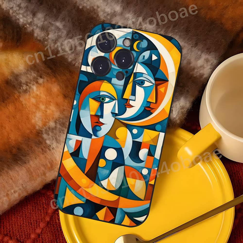 Picasso Abstract Art Painting Phone Case For iPhone 17,16,15,14,13,12,11,Pro,MAX,Plus TPU Soft To Skin-friendly Cover iPhone16pro