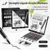 12Pcs/Box Black/White Acrylic Marker Pen Quickly Dry Waterproof Acrylic Paint Markers Soft Tip DIY Premium Highlight Marker