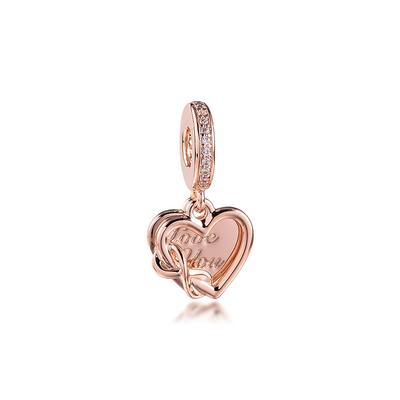 Bransoletka Fits Europe 925 Srebro Sterlingowe Love You Infinity Heart Dangle Charms Koraliki Kobiety DIY Biżuteria Prezent na Dzień Matki