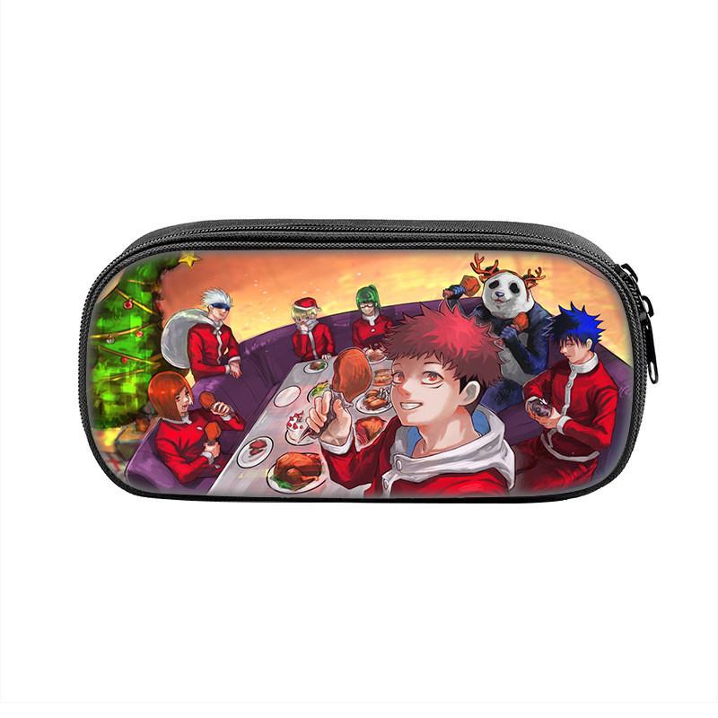 Jujutsu Kaisen Anime Character Print Student Single Layer Stationery Storage Bag For Students And Teenagers