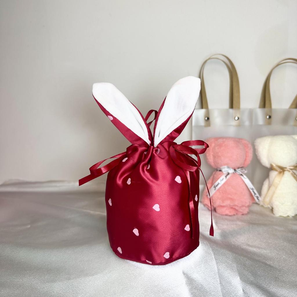 Easter Velvet Bunny Ears Gift Box - Creative Candy Party Bag