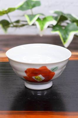 Waza No Kura Stylish Tea Bowl Tableware Kutani Ware Rice Bowl Camellia Ceramic Tea Bowl Brand Japanese Tableware Made In Japan