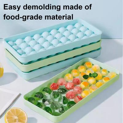 Ice Cube Tray with Lid Round Ice Ball Maker 24/36-Cavity Ice Mold