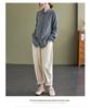 2026 Spring Retro Loose Fit Cotton Linen Lapel Shirt - Women's Plus Size, Long Sleeve