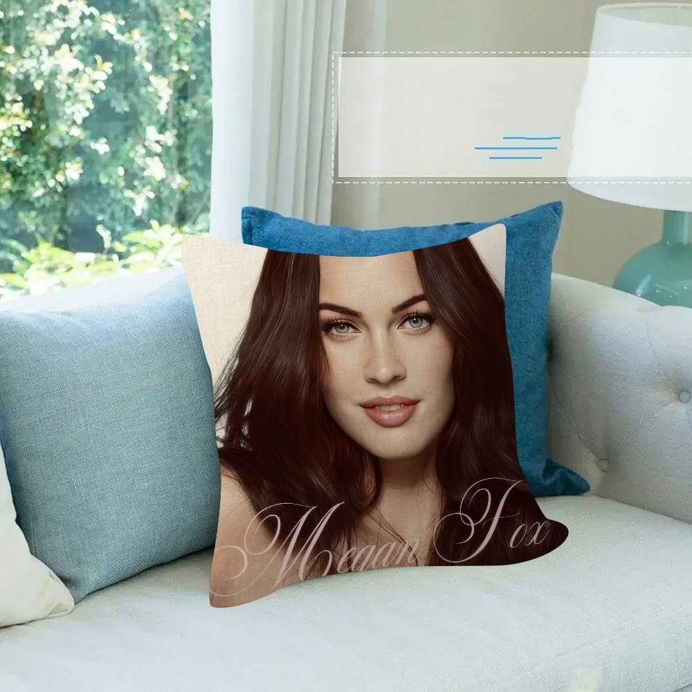 M-Megan F-Fox Actor Classic Personalized Pillow Cover Kids Bedroom Wild Party Decor Pillowcase Kid Birthday Shower Gift