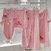 Soft Coral Fleece Cat Towel Set: Hair Drying Cap, Bath Towel, Wrap-around Skirt