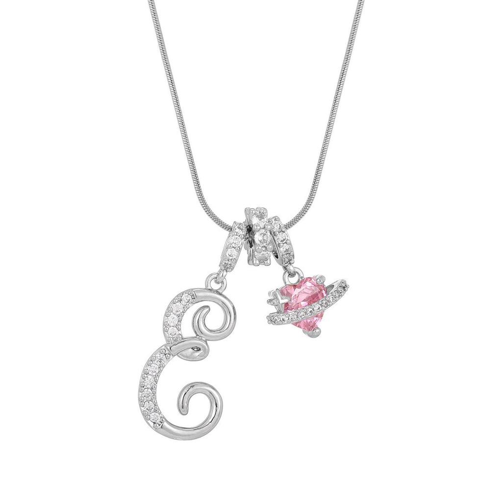 Dopamine 26-Letter Necklace: Light Luxury Collarbone Chain for Women