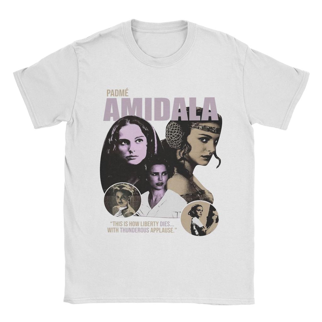 Padme Amidala T-Shirts Men  Novelty Pure Cotton Tees O Neck Short Sleeve T Shirts Printed Tops