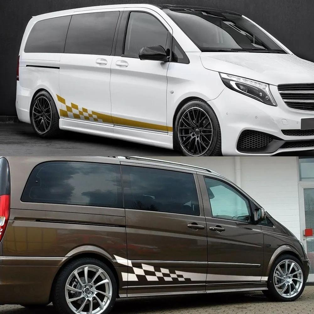 Car Stickers For Mercedes Benz Vito V Class Viano W638 W639 W447 Marco Polo EQV Camper Van Vinyl Decals Auto Tuning Accessories