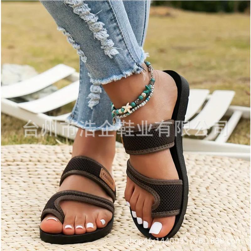 

Write summer new breathable mesh fish mouth slippers non-slip beach women s slippers 43