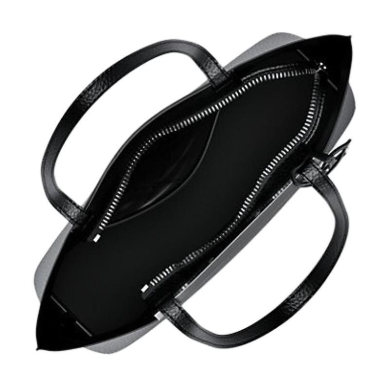 MICHAEL KORS Evelyn Evelyn Logo Polyurethane Tote Shoulder Bag Small Women Black