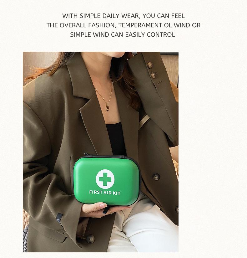 Compact PU First Aid Kit for Car and Outdoor Use