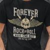 Rock Skull T Shirt Vintage Winged Biker Style Gothic Music Lover Edgy Rocker Vintage Casual Stretched
