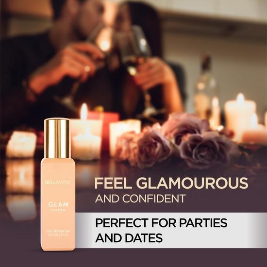 Bella Vita Luxury Glam & Rose Women Floral Perfume Combo With African Orange, Jasmine, Pink Pepper & Patchouli, Pack Of 2, 20 Ml Each