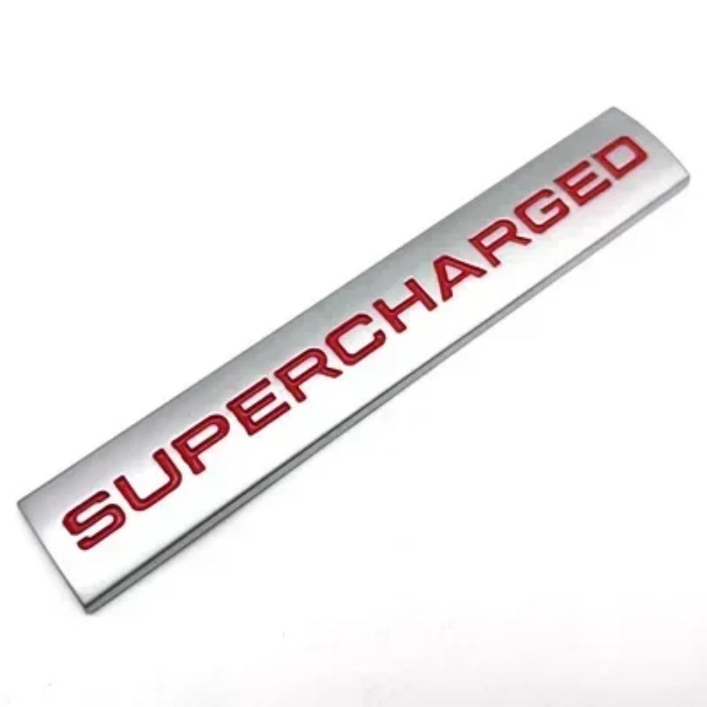 3D Metal Supercharged Letter Badge Sticker Rear Trunk Emblem Decal High-Quality Automotive Exterior Accessories