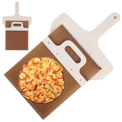Portable Sliding Pizza Peel Wooden Pizza Slider Paddle Pizza Serving Board  Bread Baking