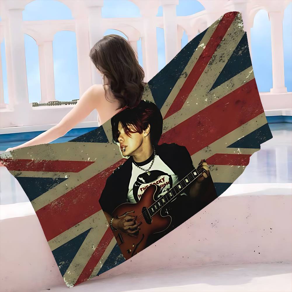 Singer Y-Yungblud Microfiber Printed Beach Towel Mountain Climbing Yoga Beach Swimming Running Absorbent Soft Towel