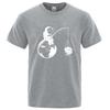 Summer Men High Quality T-shirt Blend Funny Design Astronaut Printing for Men Loose Top Cool Casual Tshirt Male Shirts